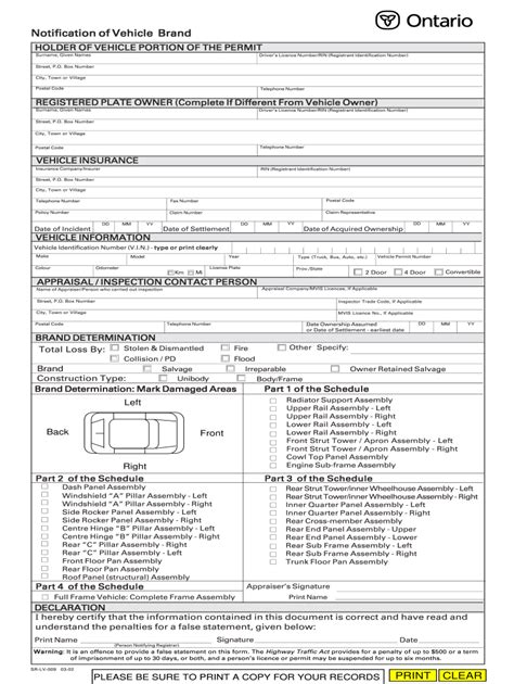 application for vehicle registration ontario.